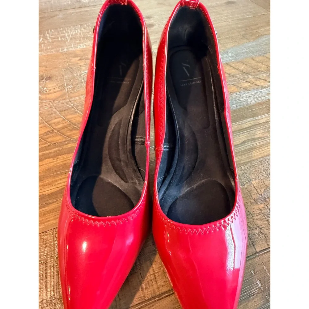 Simply Vera Vera Wang Red Patent Pointed Toe Pumps Stiletto Heels Womens 6 Party